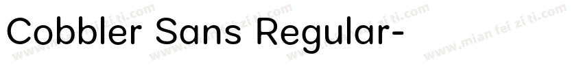 Cobbler Sans Regular字体转换